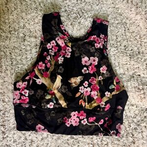 Yoga Democracy Cherry Blossom Sports Bra Size Large